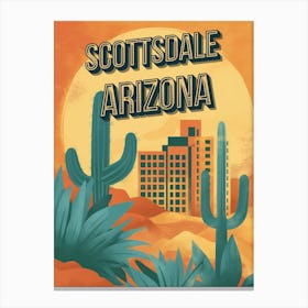 Retro Charm of Scottsdale - Vintage Arizona Canvas Print