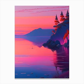 Lake Baikal Dreamy Sunset 3 Canvas Print