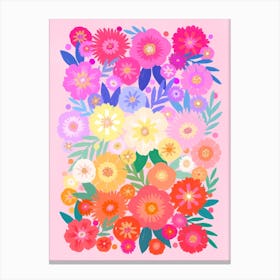 Rainbow Blooms Canvas Print
