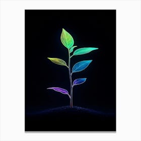 Neon Plant 6 Canvas Print