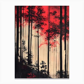 Red Forest Canvas Print