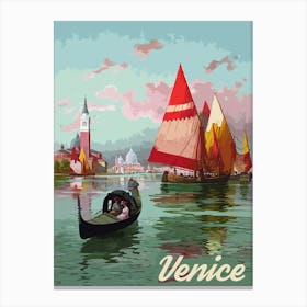 Sailing Near Venice Coast, Italy Canvas Print