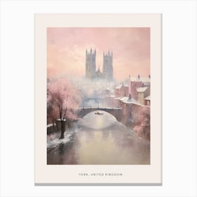 Dreamy Winter Painting Poster York United Kingdom 1 Canvas Print