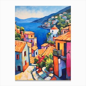 Cinque Terre Italy 1 Fauvist Painting Canvas Print