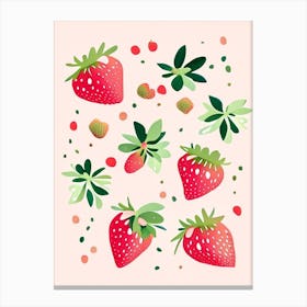 Day Neutral Strawberries, Plant, Tarazzo Canvas Print