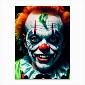 Halloween Horror Clown Canvas Print