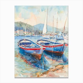 Boats At The Harbor Canvas Print