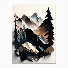 Jasper National Park Canada Cut Out Paper Canvas Print
