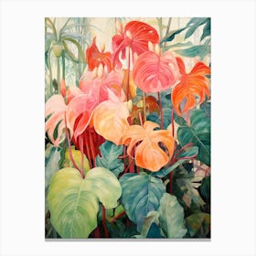 Tropical Plant Painting Philodendron 5 Canvas Print