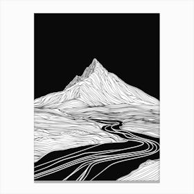 Ben More Crianlarich Mountain Line Drawing 3 Canvas Print