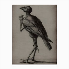 Dark Gothic Crow 1 Canvas Print