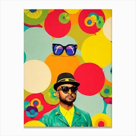 Benny Dayal Colourful Pop Art Canvas Print