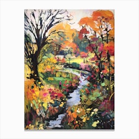 Autumn Gardens Painting Royal Botanic Garden Edinburgh 4 Canvas Print