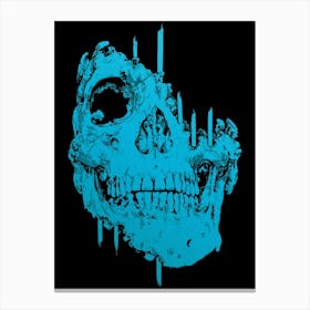 Frozen Skull Eerie Blue Decay Lienzo