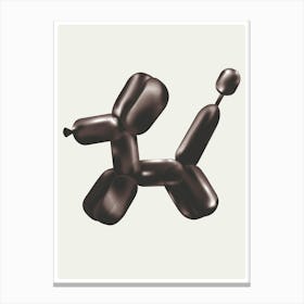 Balloon Dog Black Canvas Print