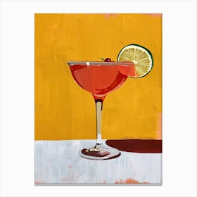 Ephemeral Elixirs: Mid-Century Spirits Coctail Canvas Print