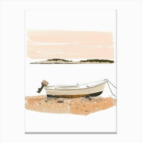 Boat On The Beach 2 Canvas Print