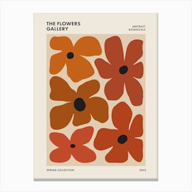 The Flowers Gallery Abstract Retro Floral 5 Canvas Print