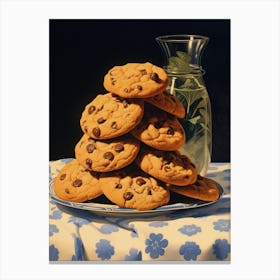 Cookies Vintage Cookbook Style 2 Canvas Print