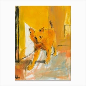 Cat Walking Canvas Print