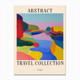 Abstract Travel Collection Poster Georgia 6 Canvas Print