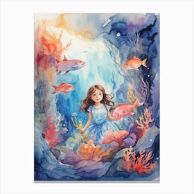 Absolute Reality V16 Dreamlike Underwater Adventure Watercolor 0 Canvas Print