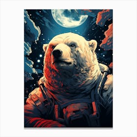 Polar Bear In Space Canvas Print