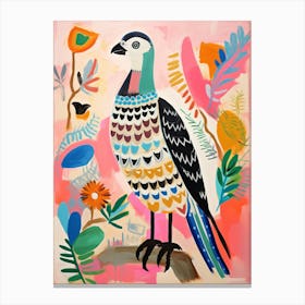 Pink Scandi Osprey 1 Canvas Print