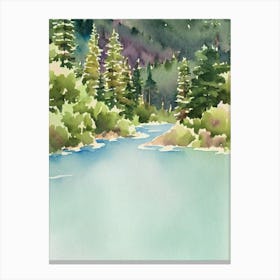 Sequoia National Park United States Of America Water Colour Poster Canvas Print