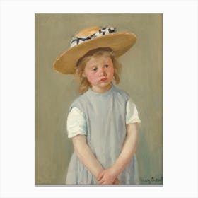 Child In A Straw Hat (1886), Mary Cassatt Canvas Print