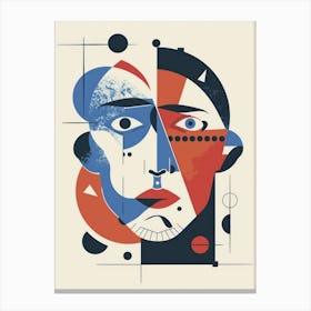 Abstract Man'S Face Canvas Print