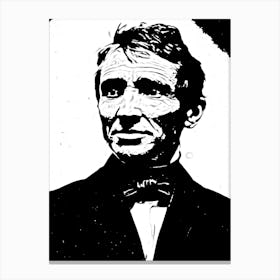 Charles Goodyear Man Black In White Canvas Print