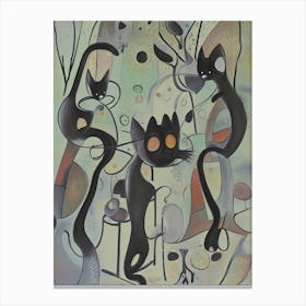 Black Cats Canvas Print