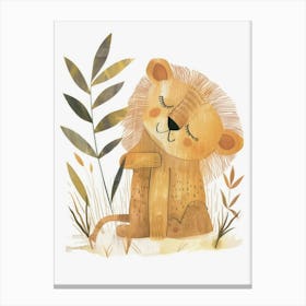 Charming Nursery Kids Animals Lion 3 Canvas Print
