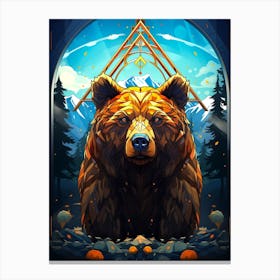 Bear In The Forest Canvas Print