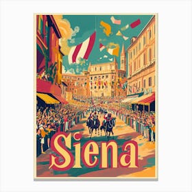 Aihrgdesign A 1970s Inspired Travel Poster For Siena Depictin A0f3b82c 2298 4d46 A465 Ef757b0390a3 0 Canvas Print