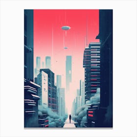 City of Tokyo | Retrofuturism Canvas Print