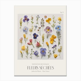 Fleurs Sechees, Dried Flowers Exhibition Poster 14 Canvas Print