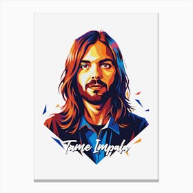 Tame Impala 02 Portrait Music Icon WPAP Pop Art Style Canvas Print