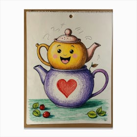 Heart Teapot Canvas Print