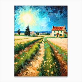 Field Of Sunflowers Canvas Print