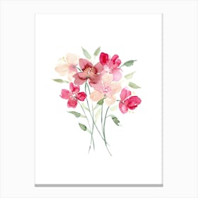 Watercolor Flowers 5 Canvas Print