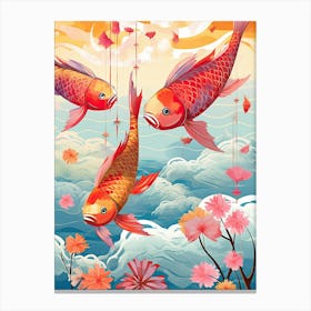 Carp Streamers Japanese Kitsch 1 Canvas Print