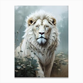 Lion In The Woods 1 Canvas Print