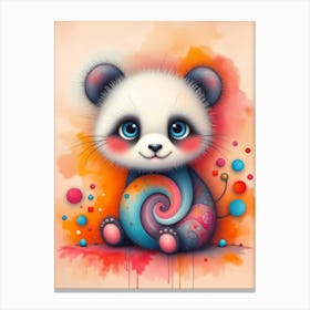 Panda Playtime: A Whirl of Whimsy Canvas Print