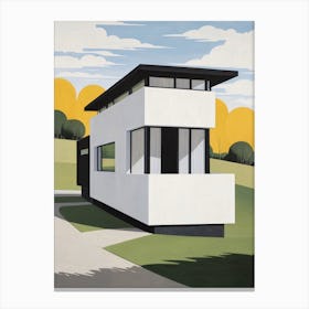Minimalist Modern House Illustration (27) Canvas Print