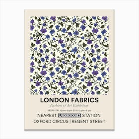 Poster Jasmine Jive Bloom London Fabrics Floral Pattern 4 Canvas Print
