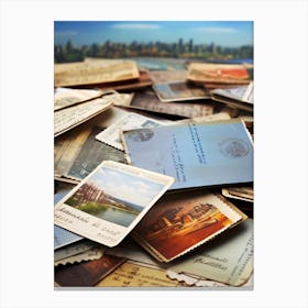 Old Postcards Canvas Print