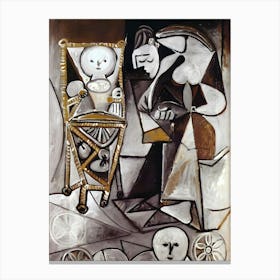 Mother And Child By Pablo Picasso Canvas Print