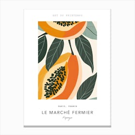 Papaya Le Marche Fermier Poster 1 Canvas Print